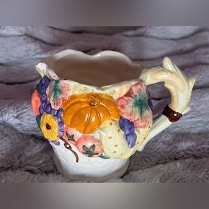 Vintage WCL Ceramic Creamer, Fruit design: excellent condition